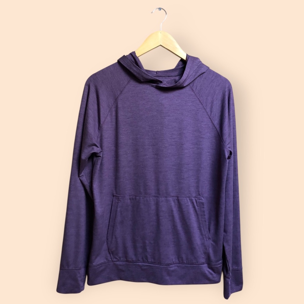 RUNWAY Purple Long Sleeve Hooded Shirt Quick Dry Outdoor Running W XL (16-18)